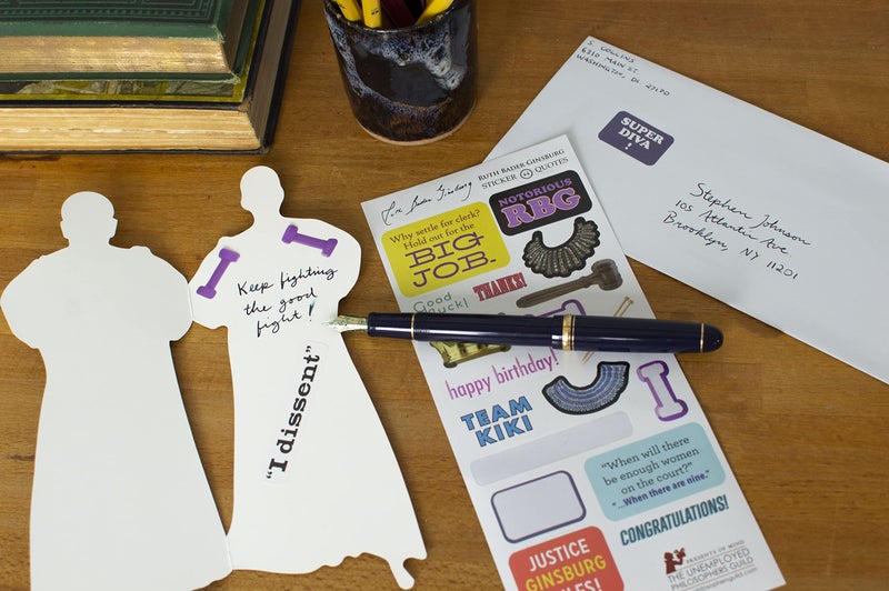 The Unemployed Philosophers Guild RBG Ruth Bader Ginsburg Quotable Notable - Greeting Card and Sticker Sheet - Envelope Included - Image 4